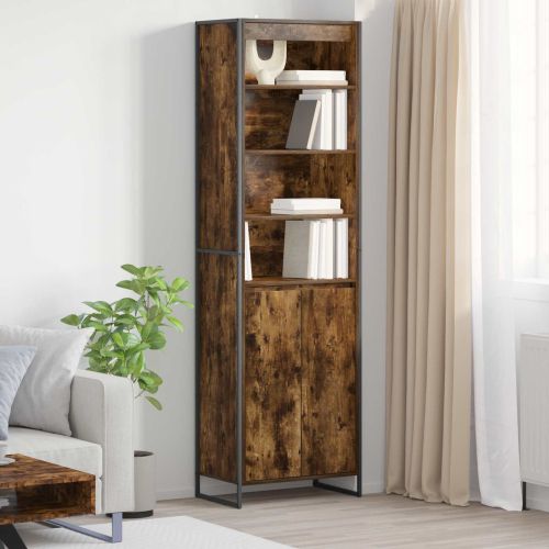 Високи шкафове 2 pcs Димящ дъб 60 x 36 x 300 см Инженерно дърво