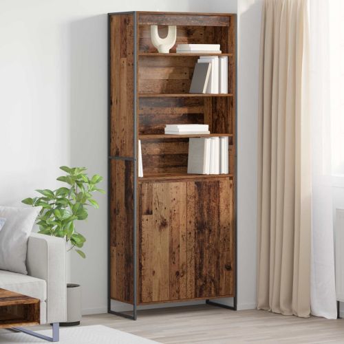 Високи шкафове 2 pcs Старо дърво 60 x 36 x 300 см