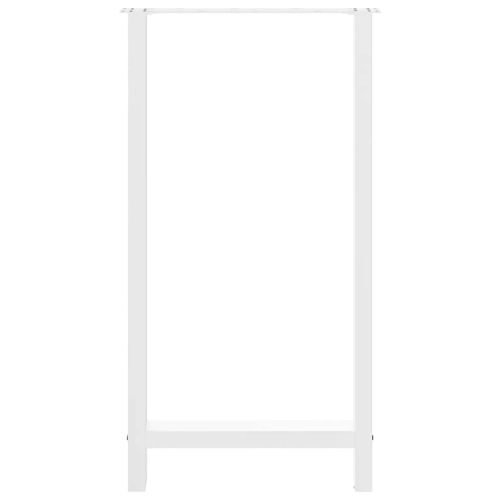 Крака за бар маса, бели, 2 бр., 60 x (110-111) см, стомана