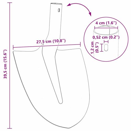 Глава на лопата 4 pcs Червено 39,5 x 27,5 см