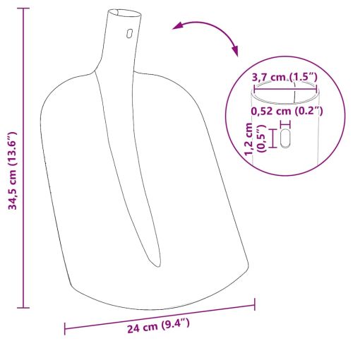 Глава на лопата 4 pcs Черно 34,5 x 24 см