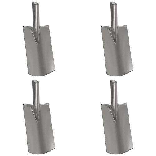 Глава на лопата 4 pcs Сребрист 43 x 17 см