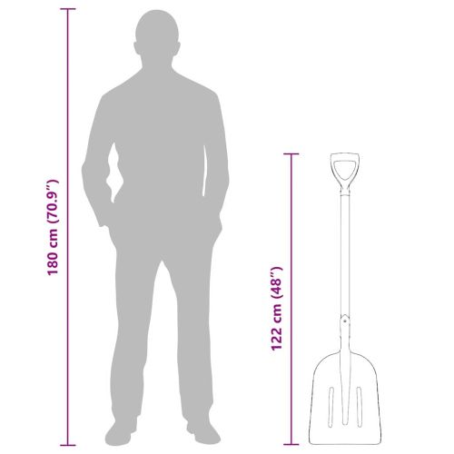 Лопата Сребрист 29 x 122 см Алуминий