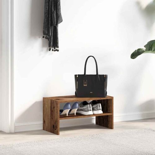 Стелаж за обувки, стифиращи, старо дърво, 60x30x30,5 см