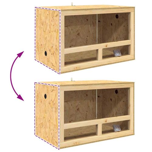 Терариум Кафяво 80 x 50 x 50 см ОСБ