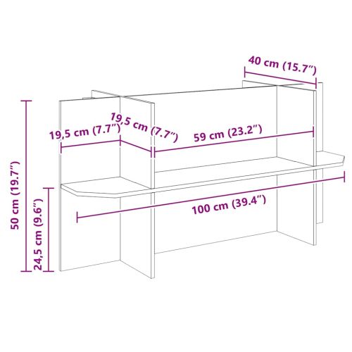 Основна за терариум с рафт Кафяво 100 x 40 x 50 cm ОСБ
