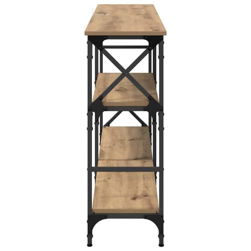 Конзолна маса с рафт Дъб 150 x 29 x 76,5 см Инженерно дърво