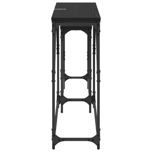 Конзолна маса 2 pcs Черния дъб 100 x 28 x 75 см Инженерно дърво