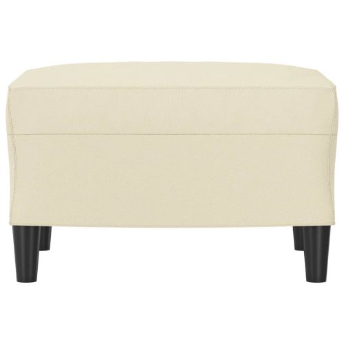 Табуретка, кремава, 60x50x41 см, изкуствена кожа