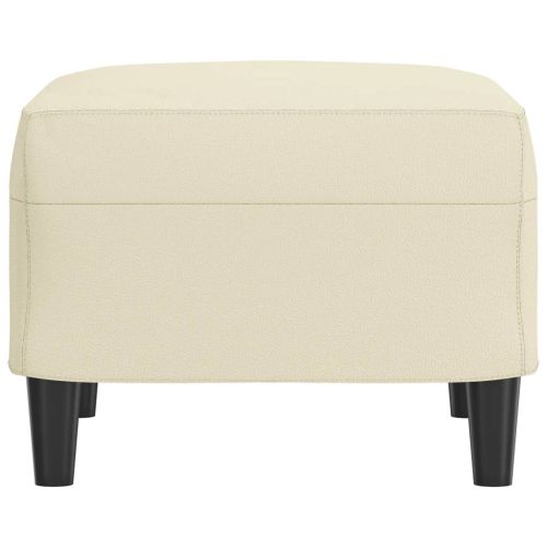 Табуретка, кремава, 60x50x41 см, изкуствена кожа