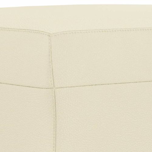 Табуретка, кремава, 60x50x41 см, изкуствена кожа