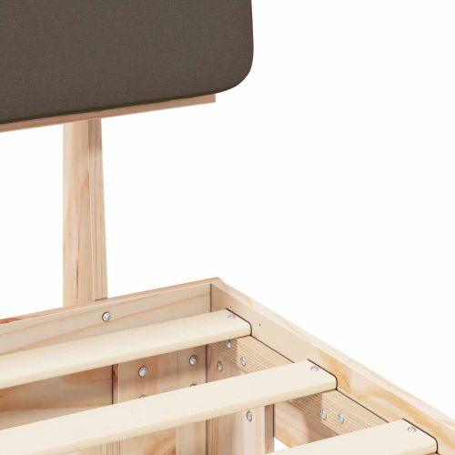 Леглова рамка с тапицирана гръбна част Таупе 200 x 200 cm