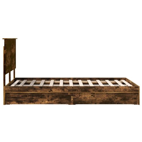 Легло с място за съхранение с таблото Димян дъб 120 x 200 cm