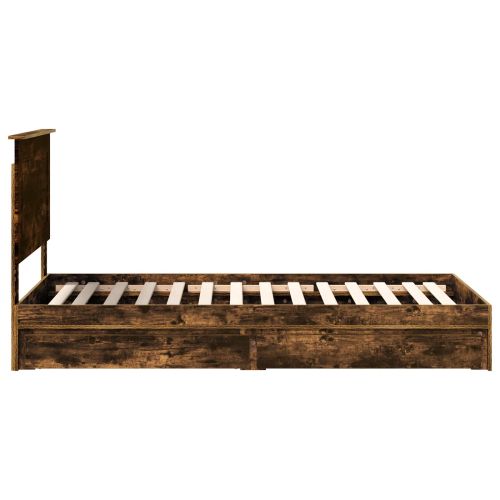 Легло с място за съхранение с таблото Димян дъб 100 x 200 cm