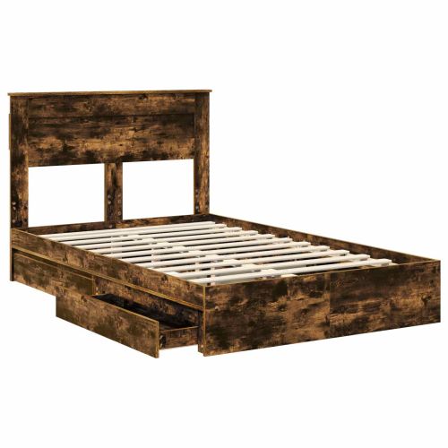 Легло с място за съхранение с таблото Димян дъб 135 x 190 cm