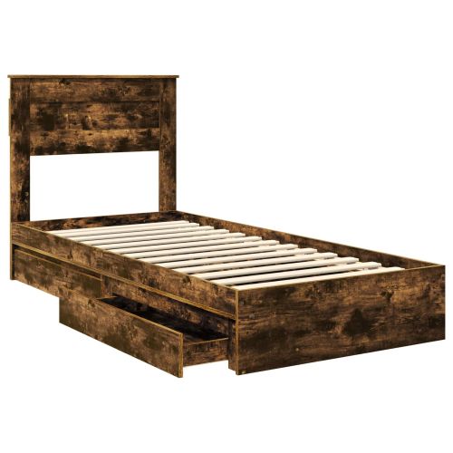 Легло с място за съхранение с таблото Димян дъб 90 x 200 cm