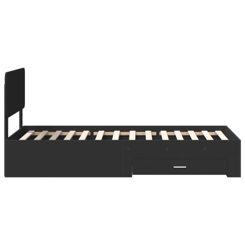 Рамка за легло с таблото Черно 100 x 200 cm Инженерно дърво