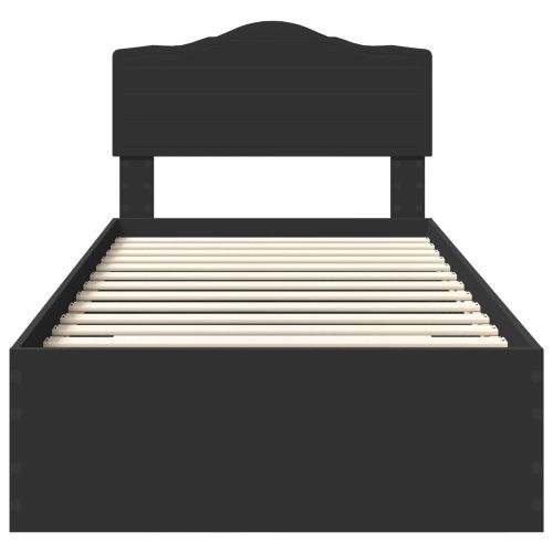 Рамка за легло с таблото Черно 100 x 200 cm Инженерно дърво