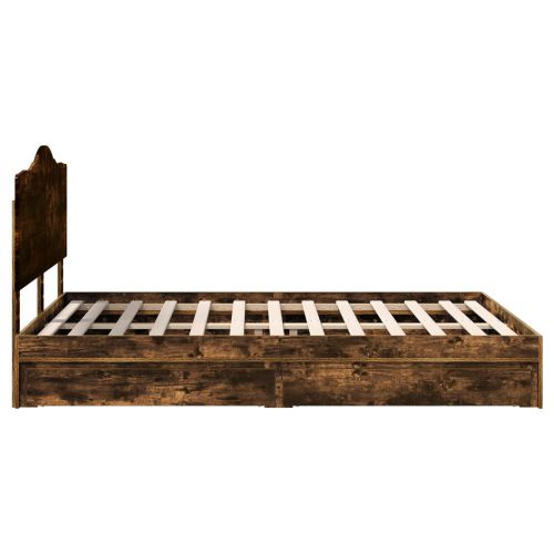 Легло с място за съхранение с таблото Димян дъб 140 x 190 cm