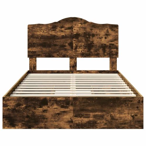 Легло с място за съхранение с таблото Димян дъб 120 x 200 cm