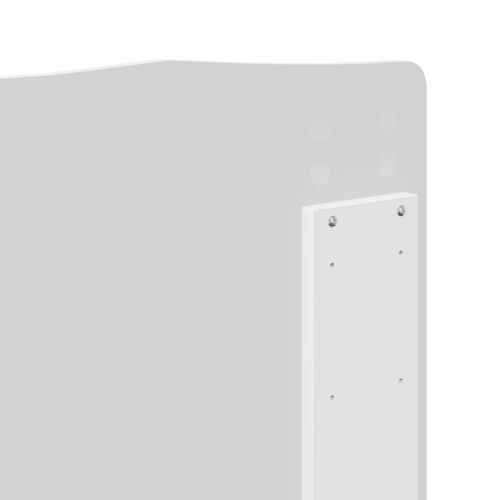 Легло с място за съхранение Бяло 120 x 190 cm Инженерно дърво