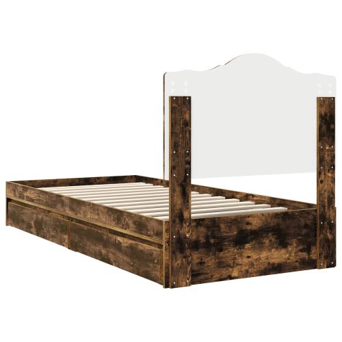 Легло с място за съхранение с таблото Димян дъб 75 x 190 cm