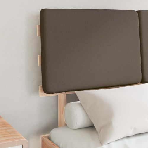 Леглова рамка с тапицирана гръбна част Таупе 120 x 200 cm