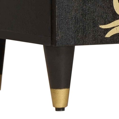 Комплект шкафове за баня с рафт 3 pcs Черно 180 x 33 x 75 см