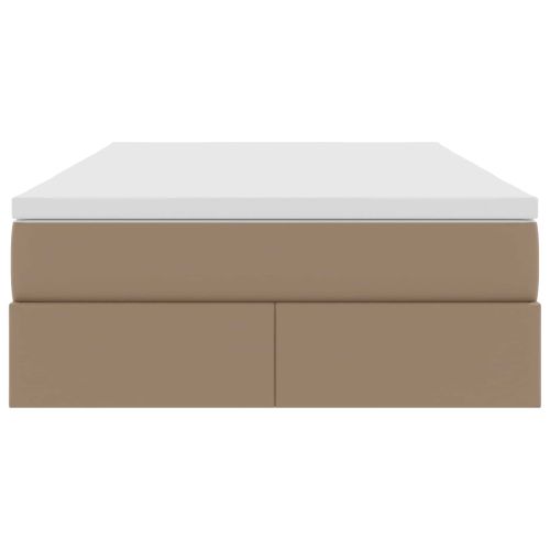 Легло с място за съхранение и матрак Капучино 120 x 190 cm