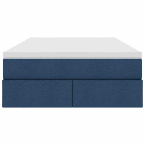 Легло с място за съхранение и матрак Синьо 120 x 200 cm