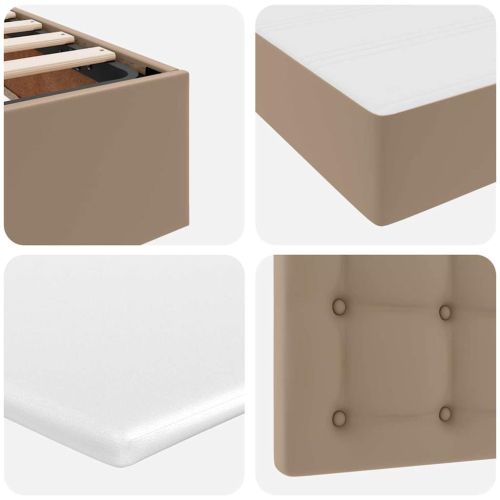 Легло с място за съхранение Капучино 120 x 190 cm Изкуствена