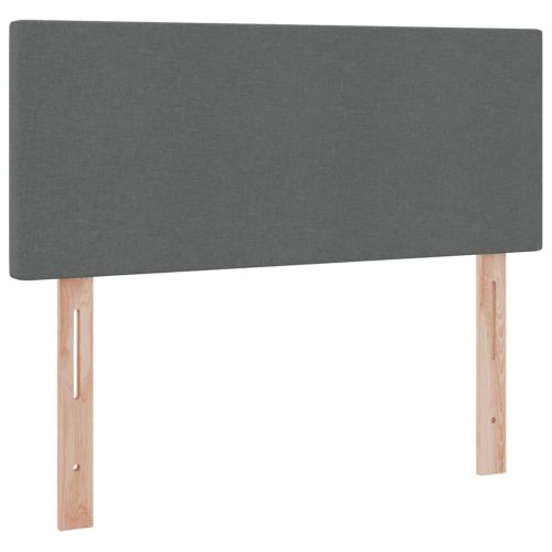 Легло с място за съхранение и матрак Тъмен сив 120 x 190 cm