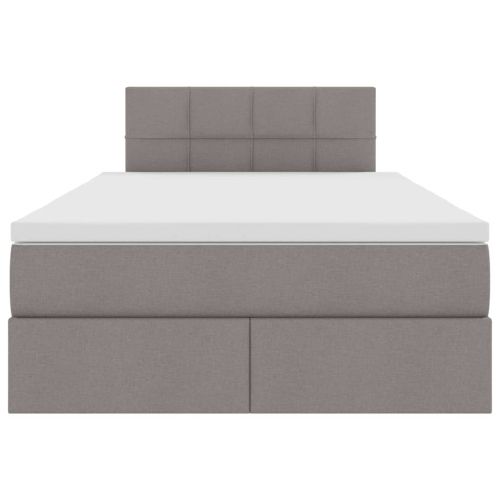 Легло с място за съхранение и матрак Таупе 120 x 200 cm