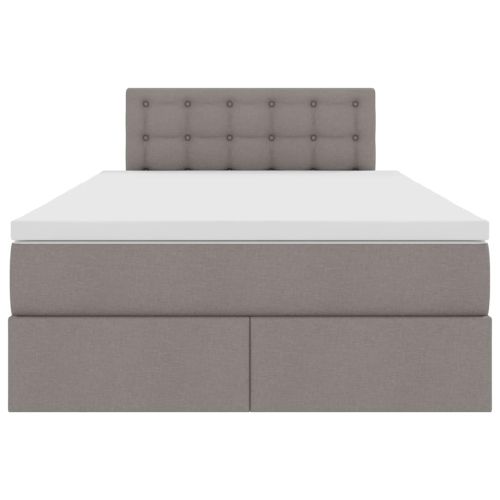 Легло с място за съхранение и матрак Таупе 120 x 200 cm