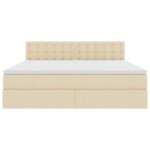 Легло с място за съхранение и матрак Кремав 180 x 200 cm