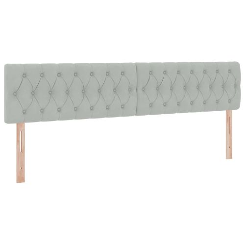 Легло с място за съхранение Светлосиво 200 x 200 cm Кадифе