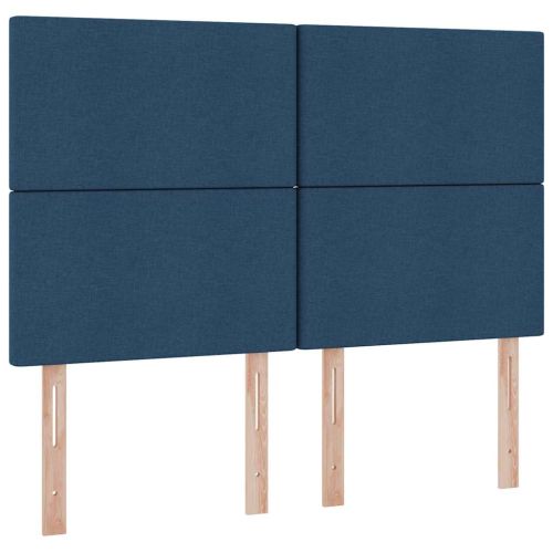 Легло с място за съхранение Синьо 140 x 190 cm Изкуствена