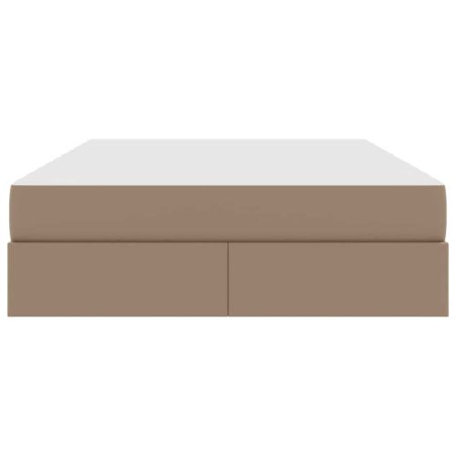 Легло с място за съхранение и матрак Капучино 140 x 200 cm