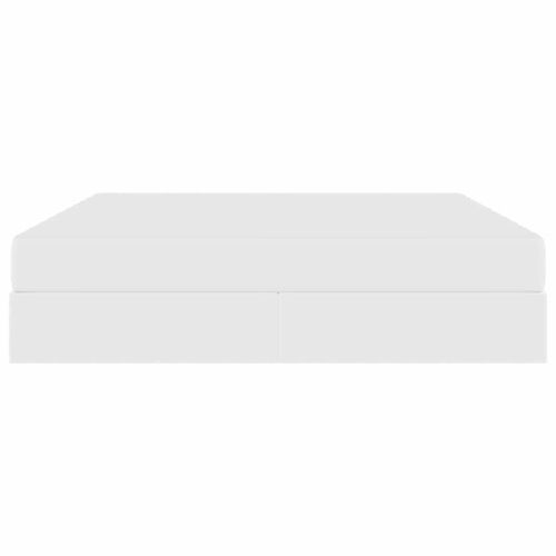 Легло с място за съхранение и матрак с матрак Бяло 160 x 200 cm