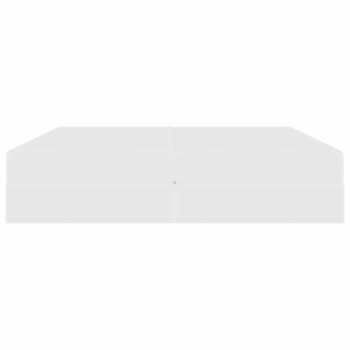 Легло с място за съхранение и матрак с матрак Бяло 200 x 200 cm