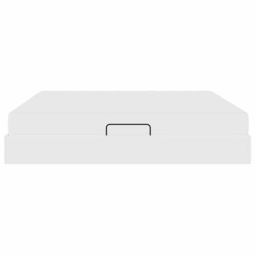 Легло с място за съхранение и матрак с матрак Бяло 200 x 200 cm