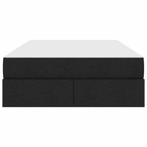 Легло с място за съхранение и матрак Черно 120 x 190 cm