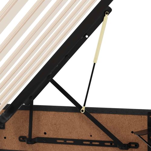 Легло с място за съхранение и матрак Черно 120 x 190 cm