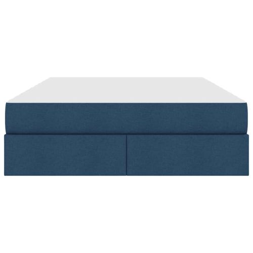 Легло с място за съхранение и матрак Синьо 140 x 190 cm