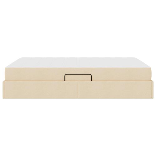 Легло с място за съхранение и матрак с матрак Крем 140 x 200 cm