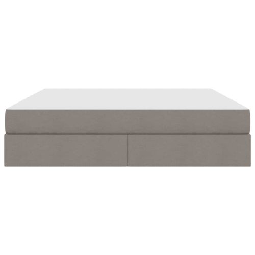 Легло с място за съхранение и матрак Таупе 180 x 200 cm