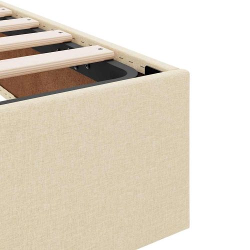 Легло с място за съхранение и матрак с матрак Крем 180 x 200 cm