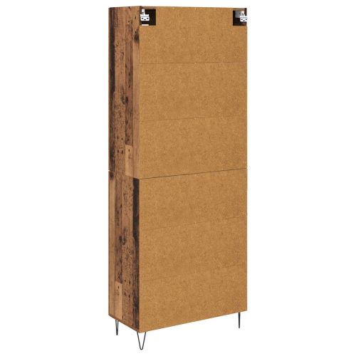 Висок шкаф Старо дърво 69,5 x 34 x 180 см Инженерно дърво