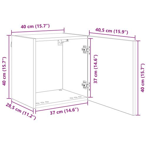 Телевизионен стенен шкаф 5 pcs Дъб Инженерно дърво