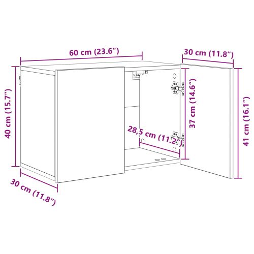 Телевизионен стенен шкаф 5 pcs Старо дърво Инженерно дърво